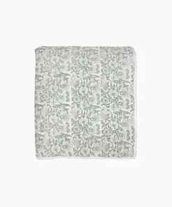 Athena Handblock Blue Coverlet Small