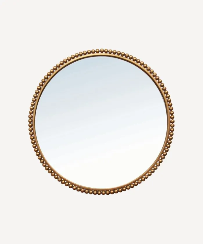 Beaded Round Mirror