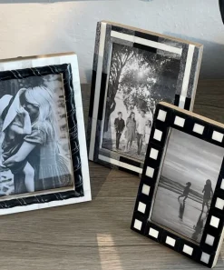 Black & White Squares Photo Frame 3x5"