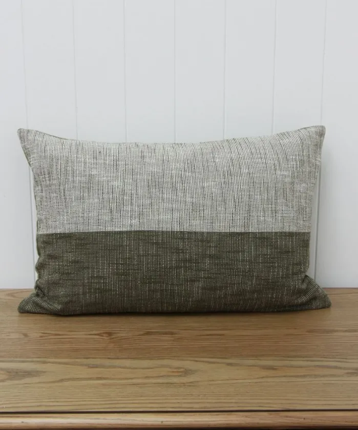 Block Velvet Back Cushion Cover 60x40cm