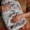 Chestnut Faux Fur Hot Water Bottle Cover