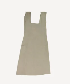 Cross Back Apron Natural Stonewashed Linen