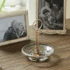 Cut Glass Ring Dish with Handle