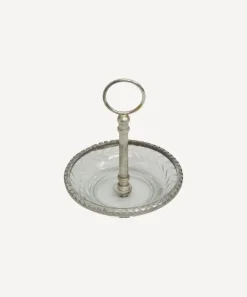 Cut Glass Ring Dish with Handle