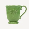 Dragonfly Stoneware Green Mug