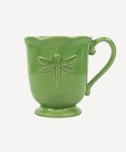 Dragonfly Stoneware Green Mug