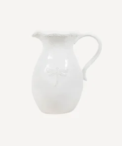 Dragonfly Stoneware White Jug Small