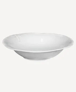 Dragonfly Stoneware White Salad Bowl Small