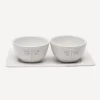 Dragonfly Stoneware White Condiment Set (3PC)