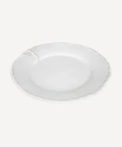 Dragonfly Stoneware White Lunch Plate
