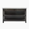 Lars Aged Black Kitchen Island Large