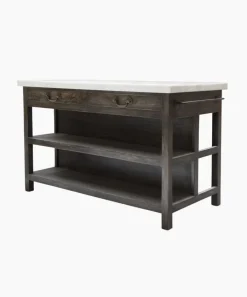 Lars Aged Black Kitchen Island Large