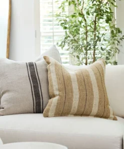 Marigold Linen Multi Stripe Cushion