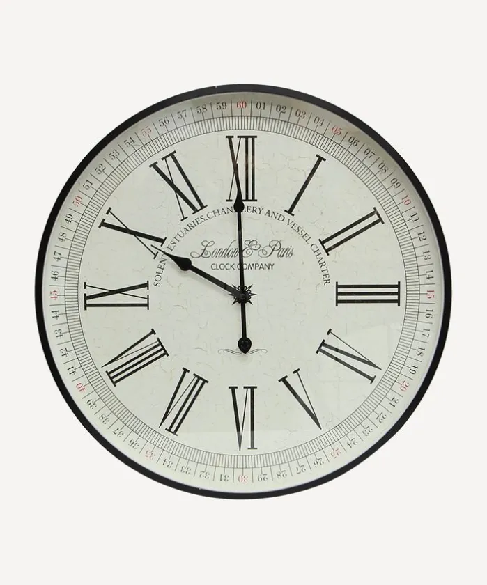 Noir Compass Wall Clock