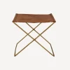 Palma Leather Stool Brown