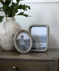 Rope Oval Photo Frame 4x6