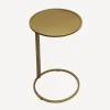 Small Gold Circle Couch Side Table
