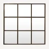 Square Iron Grid Mirror