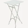 Square Iron Side Table White