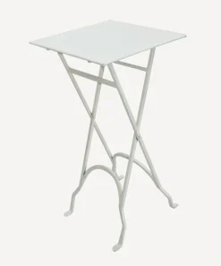 Square Iron Side Table White