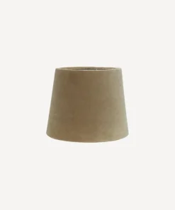 Tapered Drum Velvet Shade Beige 20cm