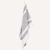 Woven Multi Stripe Tea Towel Natural & Black